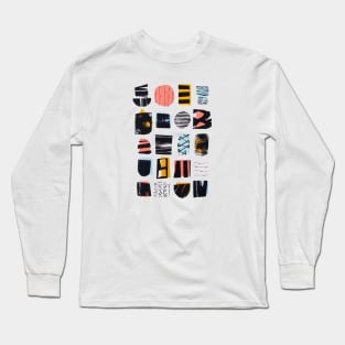 Abstract Typografy Long Sleeve T-Shirt